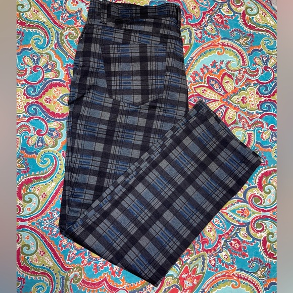 Plaid Pants in Blue and Black - Picture 2 of 5